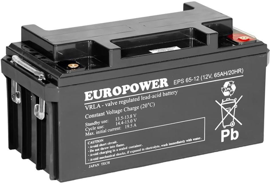 Europower EPS 12V 65Ah AGM Battery