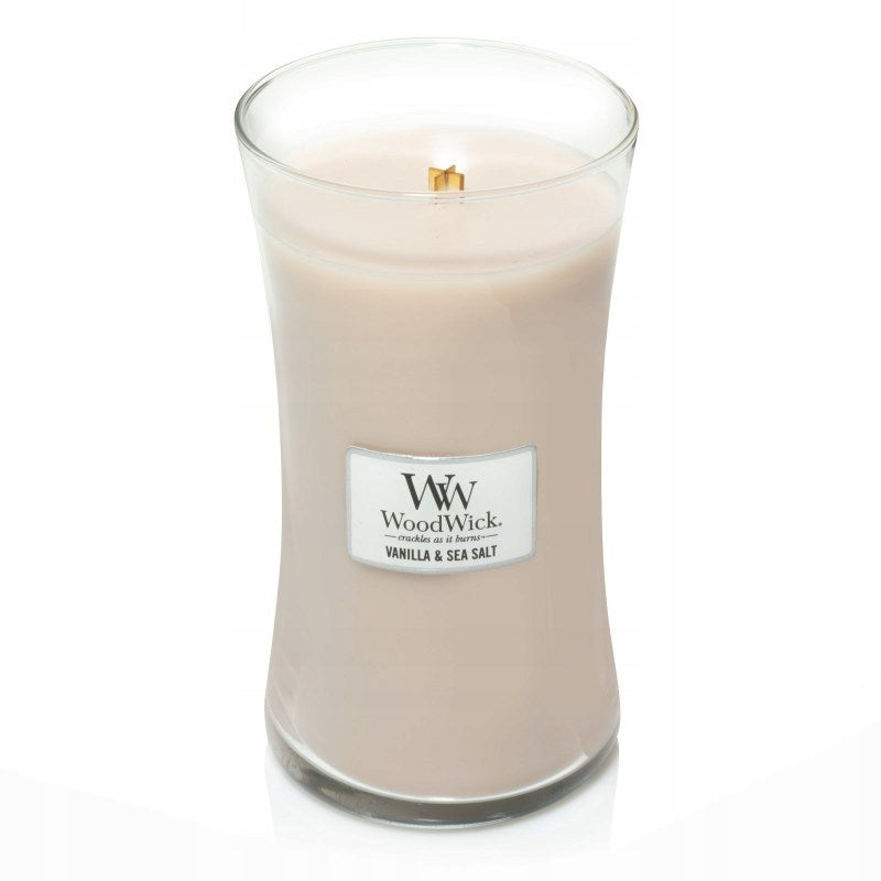 WoodWick Large Vanilla & Sea Salt Scented Candle 1 pc | Model: 2670627E