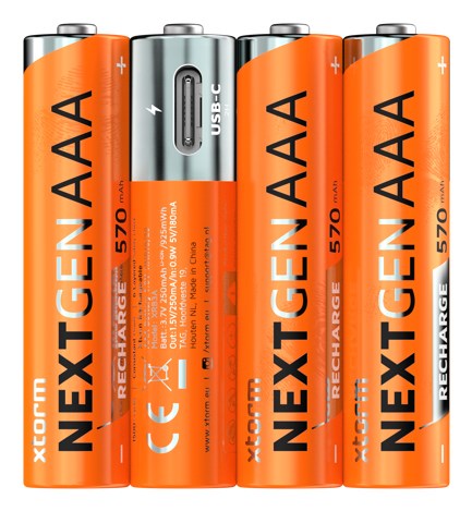 xtorm Rechargeable AAA Battery - 4 Pack - Model XNG3AB4