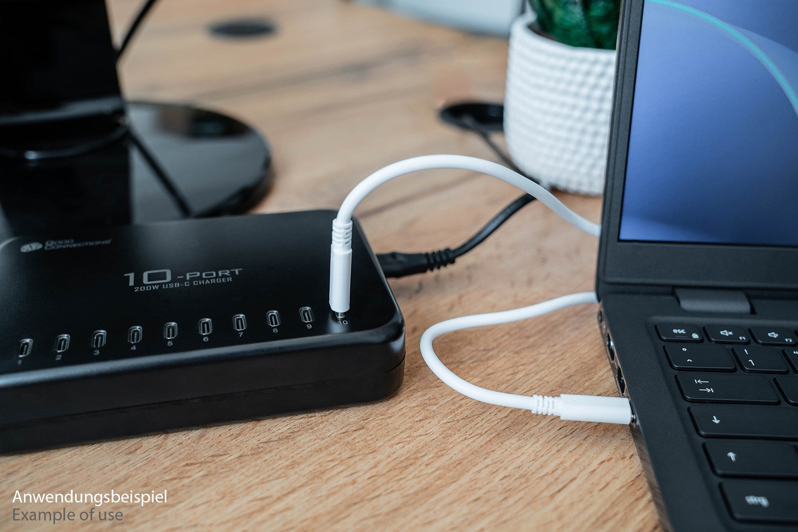 Good Connections USB Desktop Fast Charger 200W 10-Port Black PCA-D007S 10x