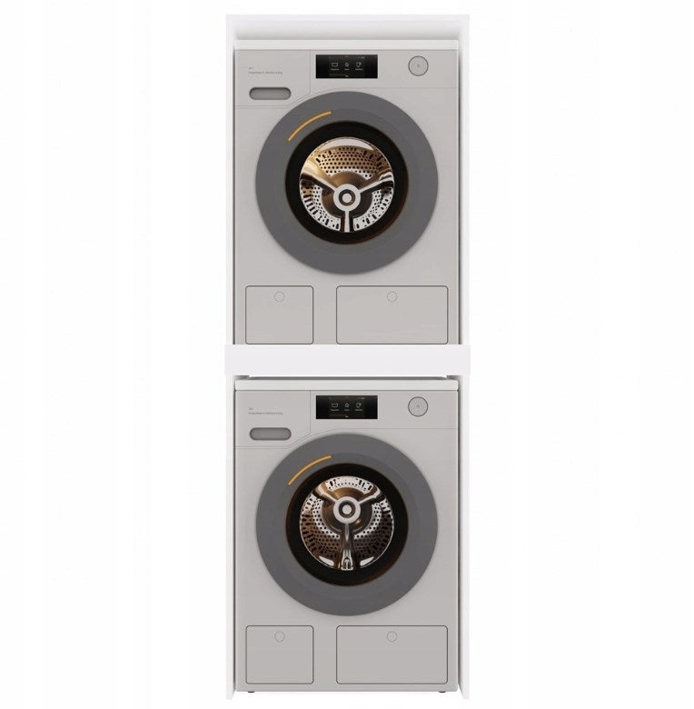 POLA TWIN Washing Machine and Dryer Cabinet - White - Model: TWIN