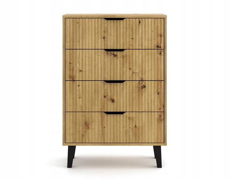 SCANDI 4S Slim Chest of Drawers Artisan Oak