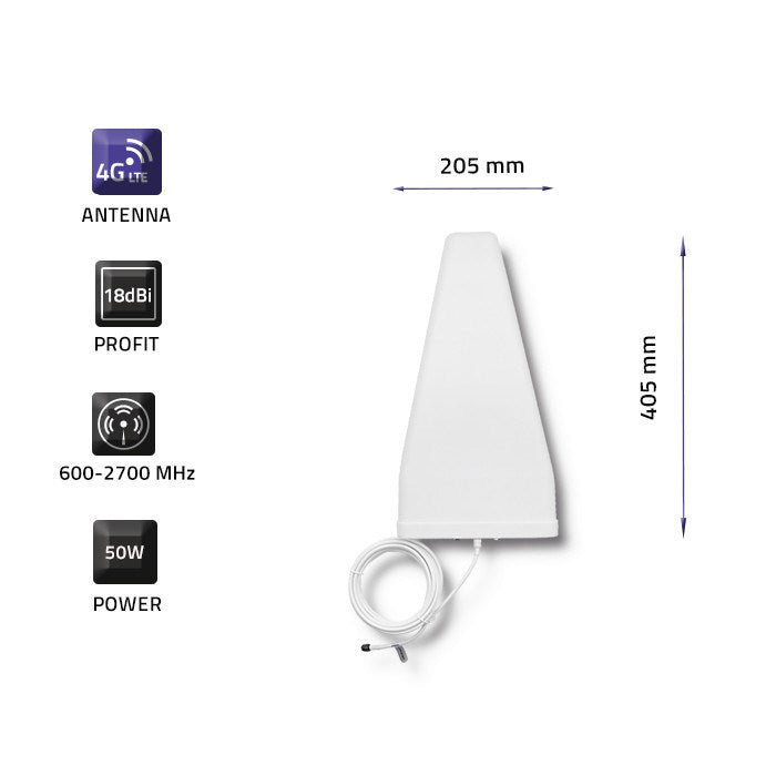 Qoltec 57021 4 G LTE Antenna 18 dBi Outdoor