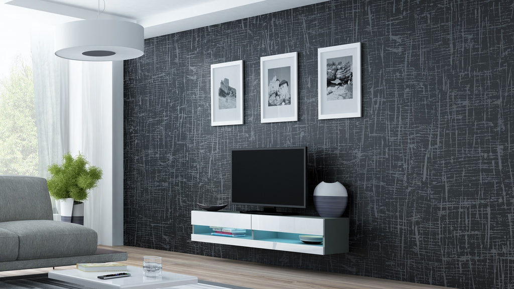 Cama VIGO NEW TV Stand 30/140/40 Grey/White Gloss