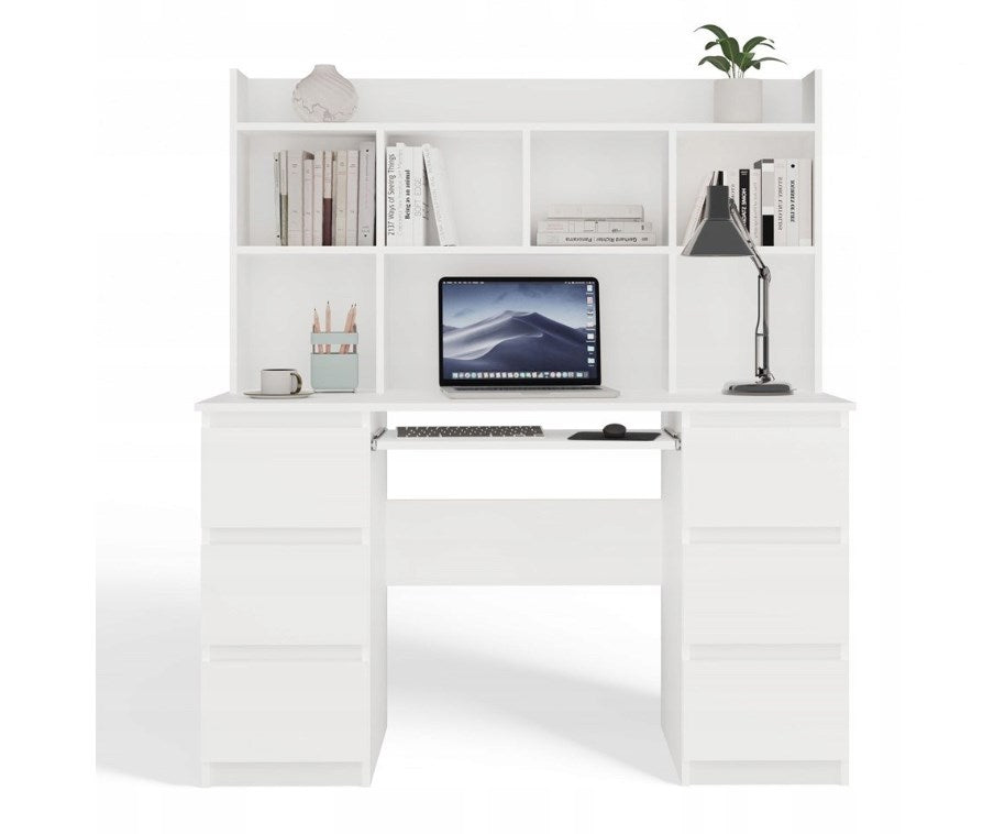 KUBA Desk Set + Extension Piece  White