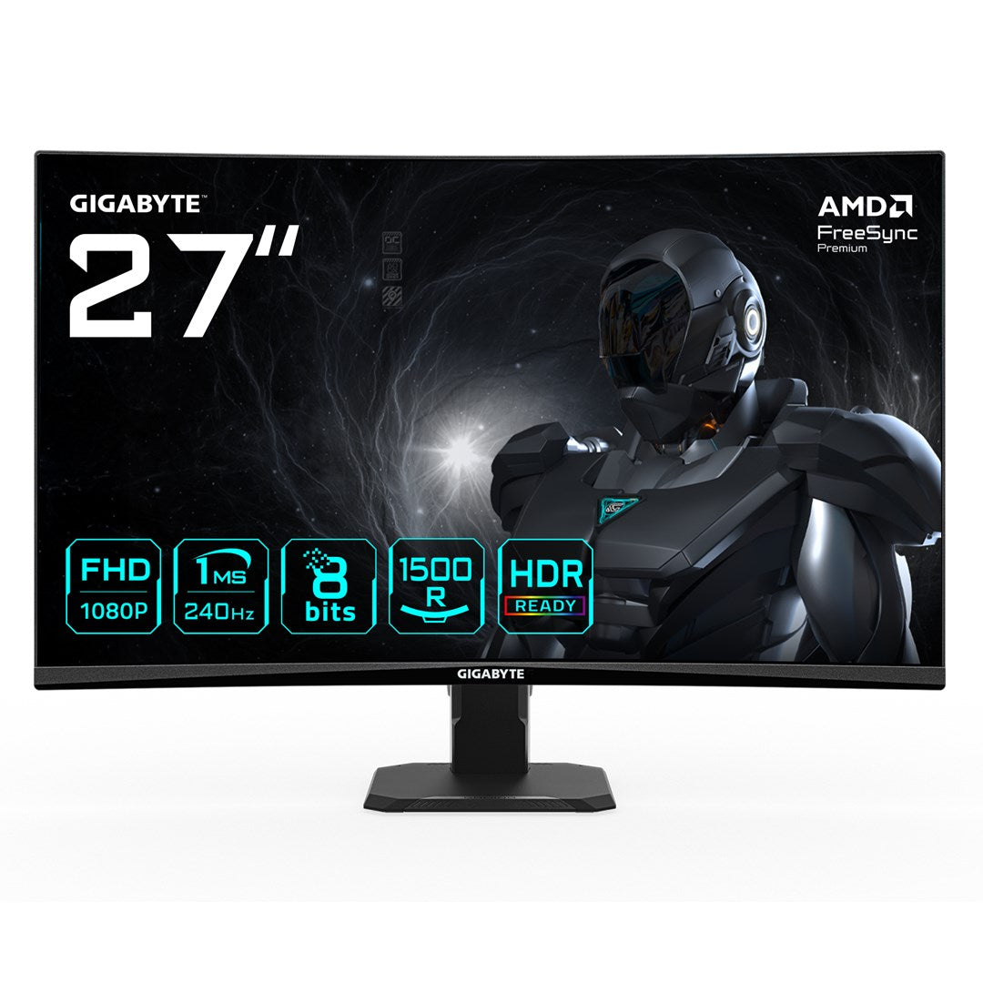 GIGABYTE GS27FC2 Gaming Monitor 27" FHD 240Hz 1ms Curved Black 240H cd/m2