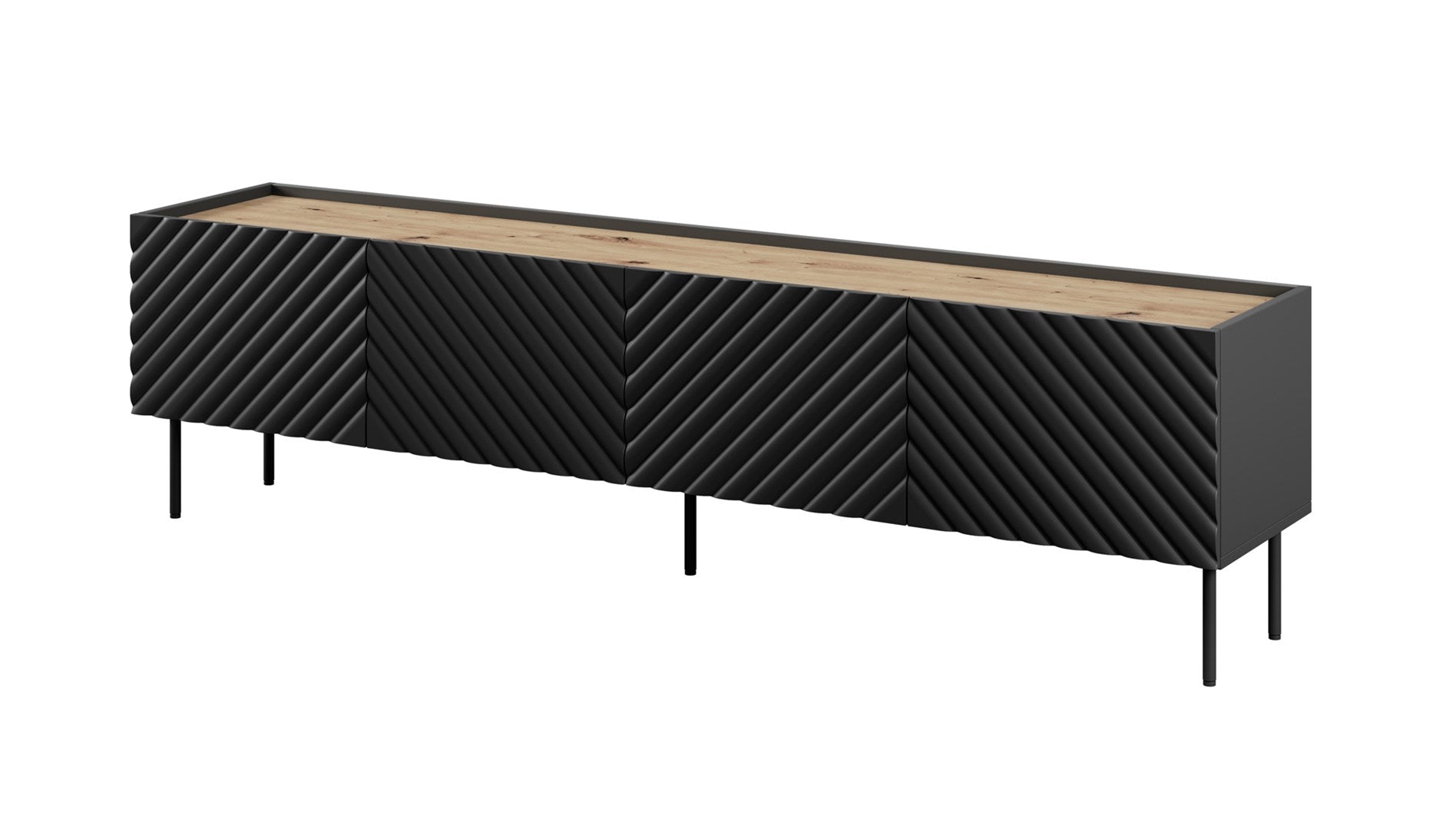 ONDA 4D RTV Cabinet 200x40x35-54 Black