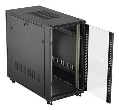 Lanberg FF01-6222-12B rack cabinet 22U Freestanding rack Black
