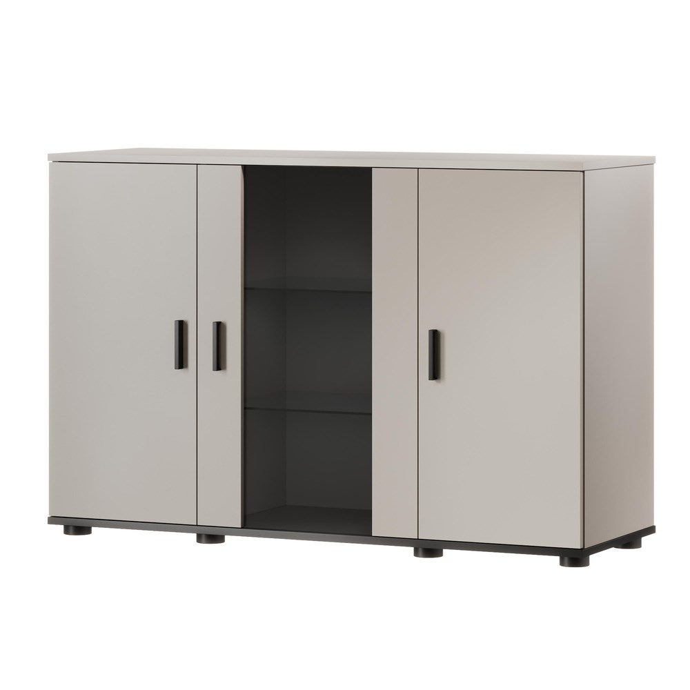 Cama SOHO Chest of Drawers - 120x41x80 cm - Cashmere + Black