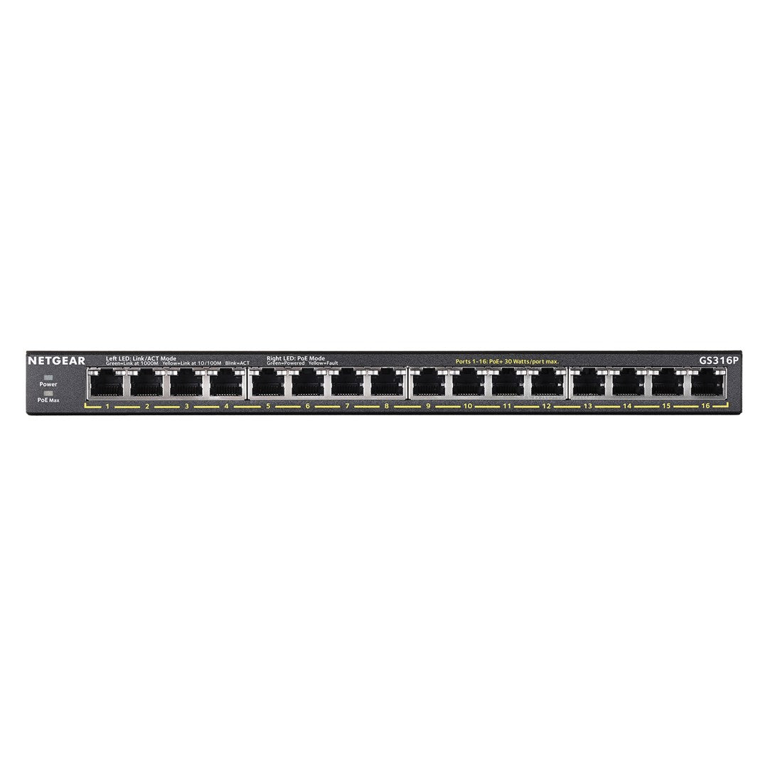 Netgear GS316P Unmanaged Gigabit Ethernet Switch PoE GS316P-100PES
