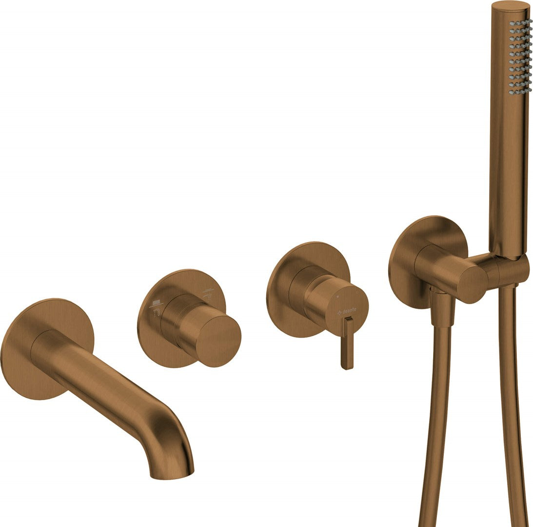 Deante Concealed Bath Mixer 4-Hole Brushed Bronze for BQS C18P