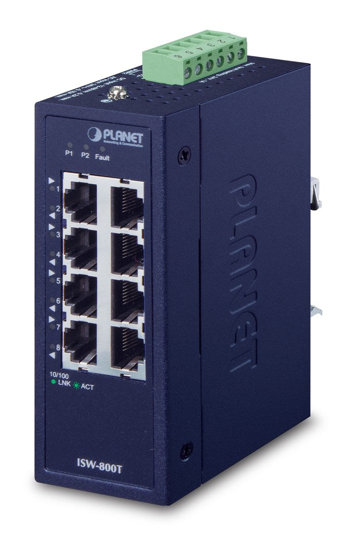 PLANET ISW-800T Unmanaged L2 Fast Ethernet (10/100) Blue