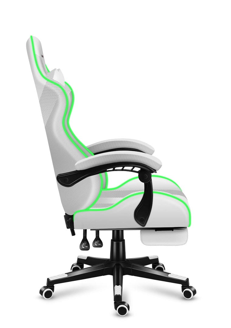 HUZARO FORCE 4.7 RGB White Gaming Chair - Ergonomic Design