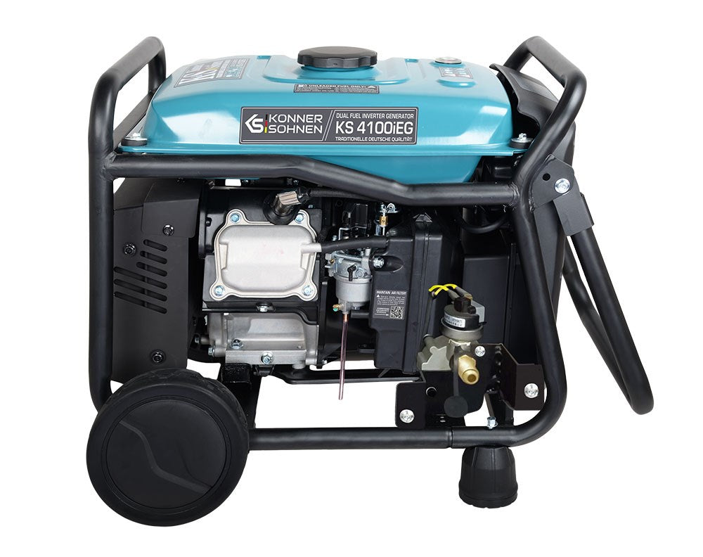 Könner & Söhnen KS 4100iEG engine-generator 3600 W 12.5 L Liquefied Petroleum Gas (LPG)  Petrol Aqua colour  Black