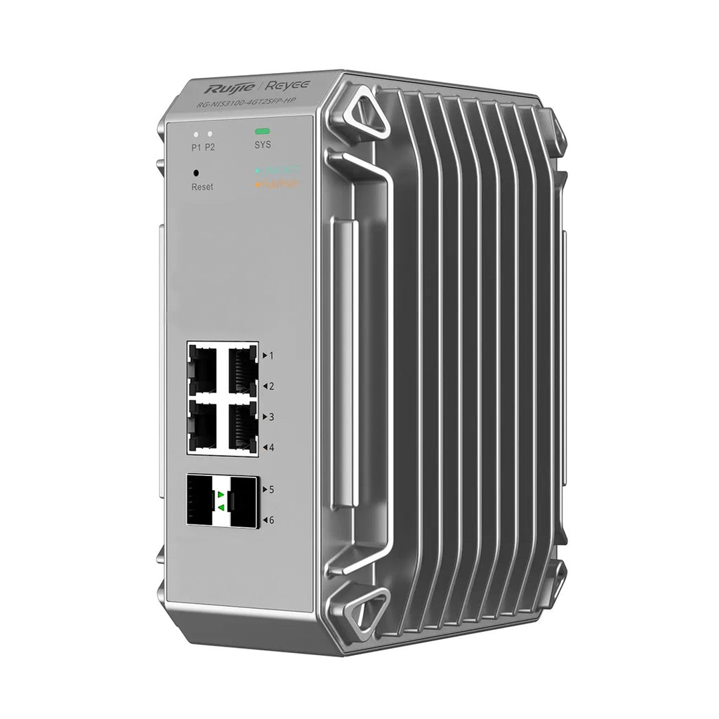 Ruijie Networks Switch RG-NIS3100-4GT2SFP-HP, Managed L2, 4 Ports, PoE 120W