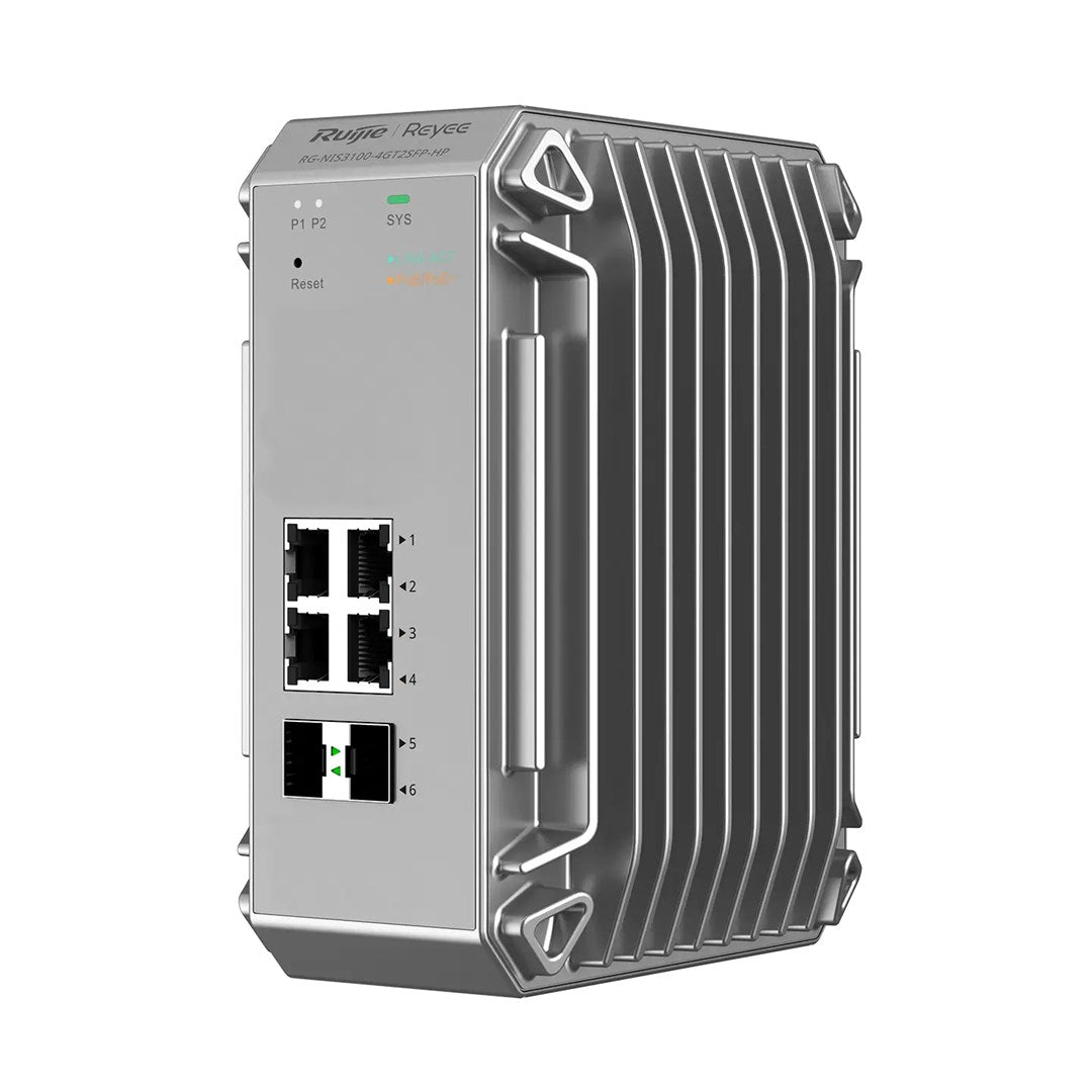 Ruijie Networks Switch RG-NIS3100-4GT2SFP-HP, Managed L2, 4 Ports, PoE 120W