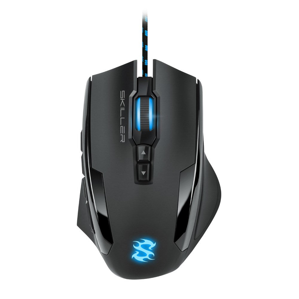 Sharkoon SKILLER SGM1 Optical Gaming Mouse - 12 Buttons - Wired - 10800 DPI