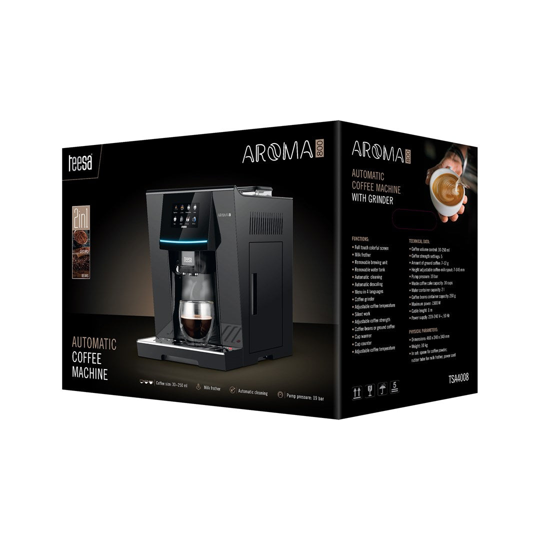 Automatic coffee machine with grinder TEESA AROMA 800