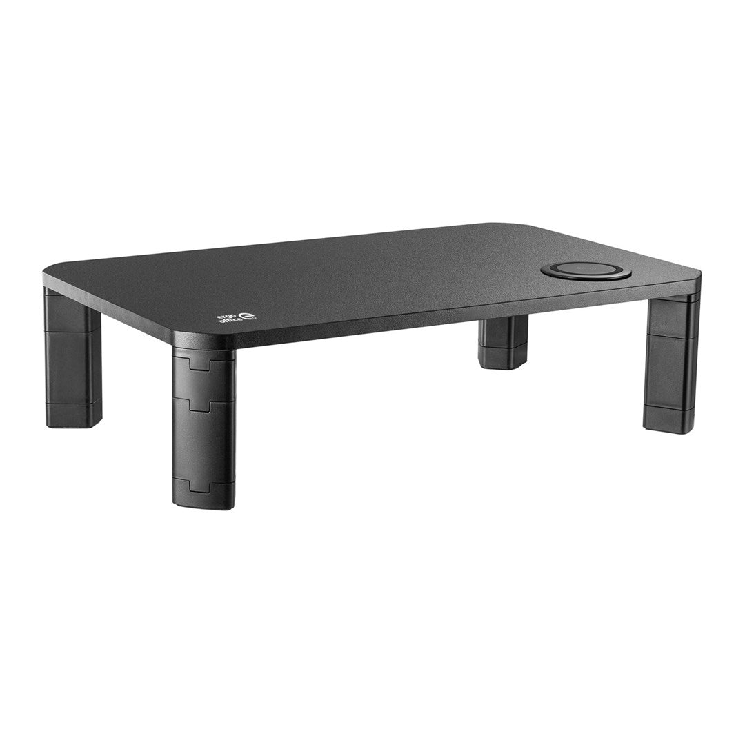 Ergo Office ER-415 Monitor Stand Shelf Wireless Qi Charging Adjustable 17  - 32  20kg Induction Charger