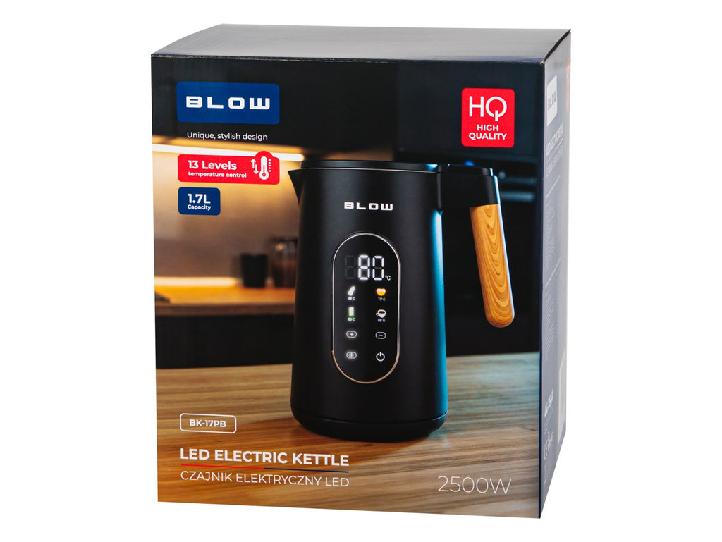 BLOW Electric Kettle 1.7 L 2500W Black BK-17PB