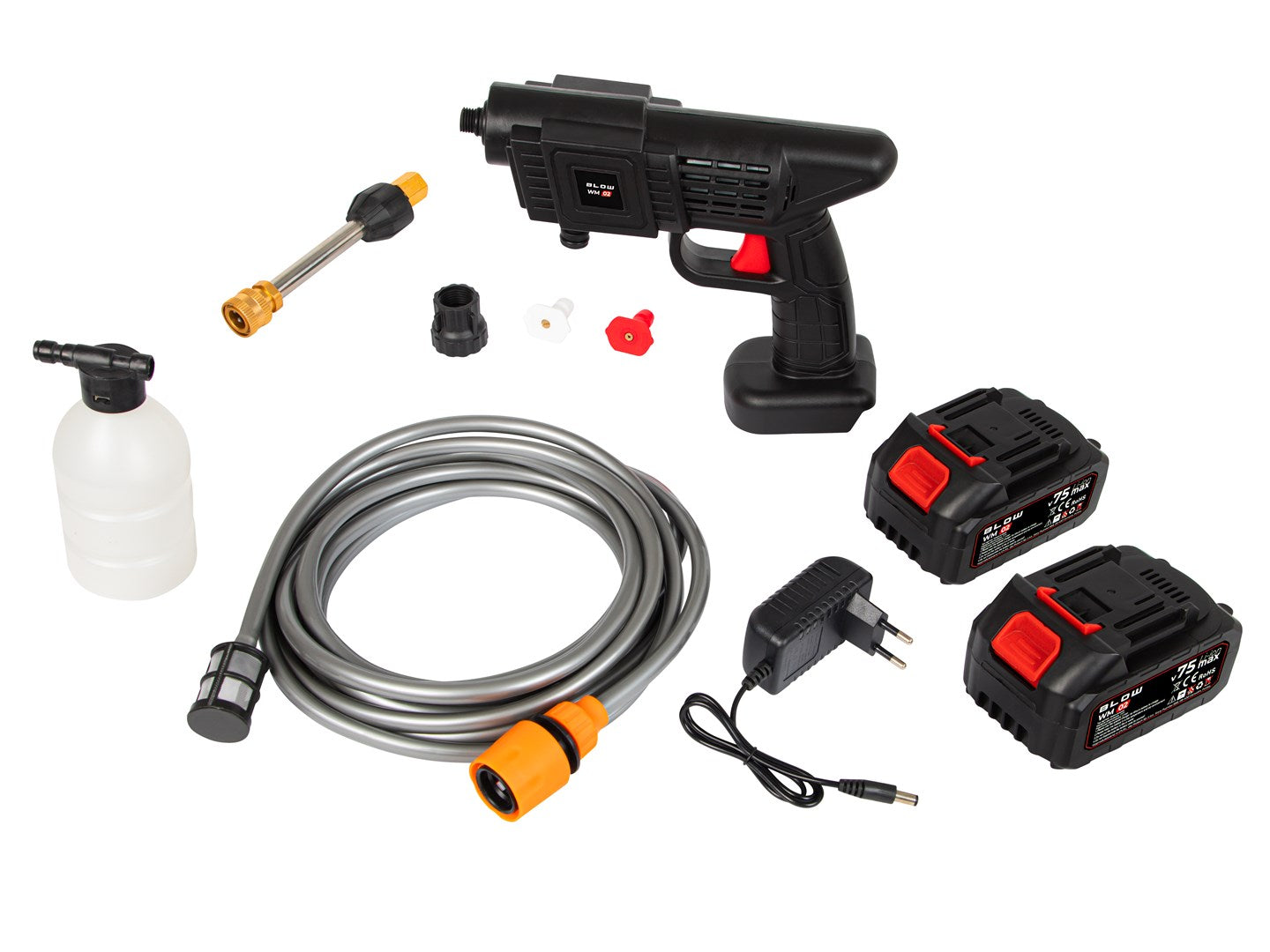 BLOW WM-02 Cordless Pressure Washer, 21V, 260W, 26 Bar, Portable Cleaning Solution