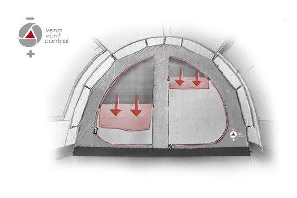 High Peak Tent MERAN 5.0 Tunnel for 5 People, Waterproof 4 m, Model N0969