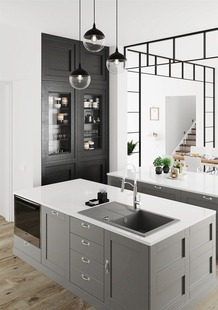 Deante 1-Bowl Granite Sink with Drainer - Anthracite 78x49 cm