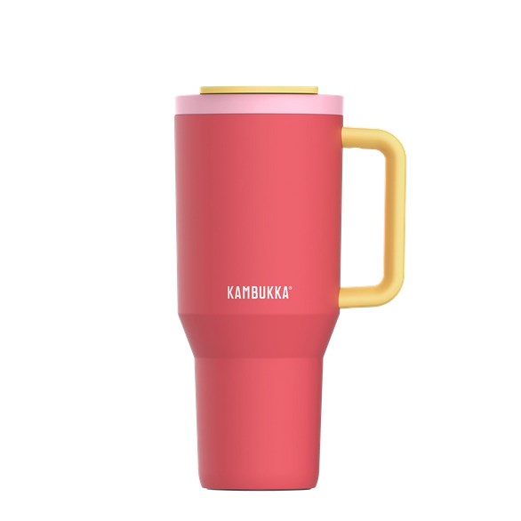 Kambukka Rio Tumbler 950 ml Pink Papaya - Insulated with Telescopic Straw