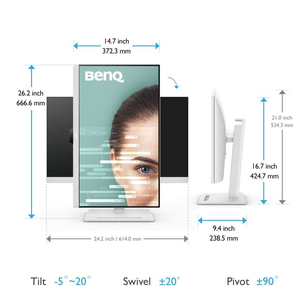 BenQ GW2790QT computer monitor 68.6 cm (27 ) 2560 x 1440 pixels Quad HD LED White