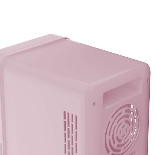 ELLE 4 L Mini Fridge with LED Makeup Mirror Purple