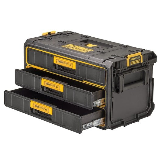 DeWalt Tough System 2.0 with 3 Shallow Drawers - Durable Tool Storage Solution