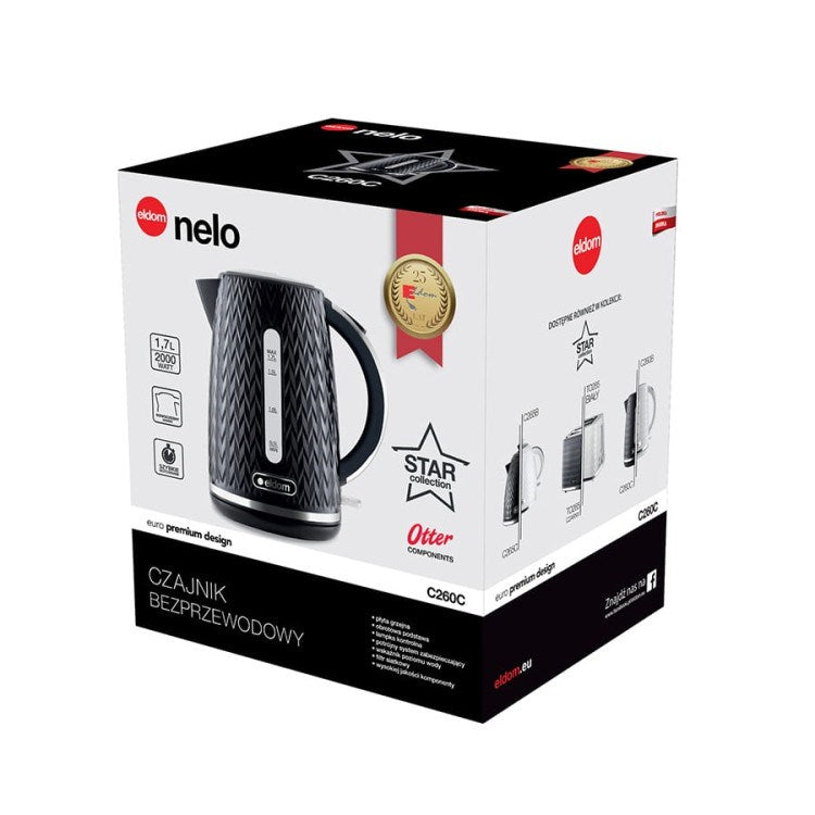 NELO Electric Kettle 1.7 L 2000W Black