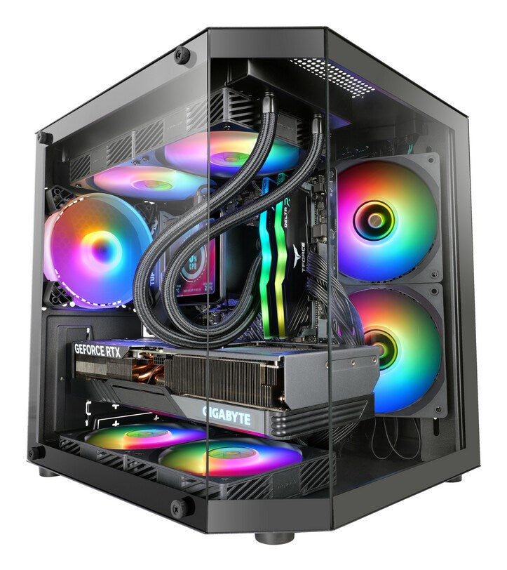 Mars Gaming MC-3TLITE Mini Tower Black - Compact Case for Micro ATX and Mini-ITX