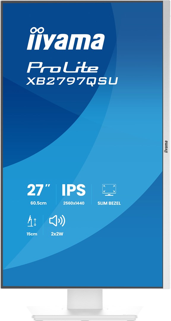 IIYAMA ProLite XB2797QSU-W1 27" Quad HD Monitor 2560x1440 75Hz IPS White