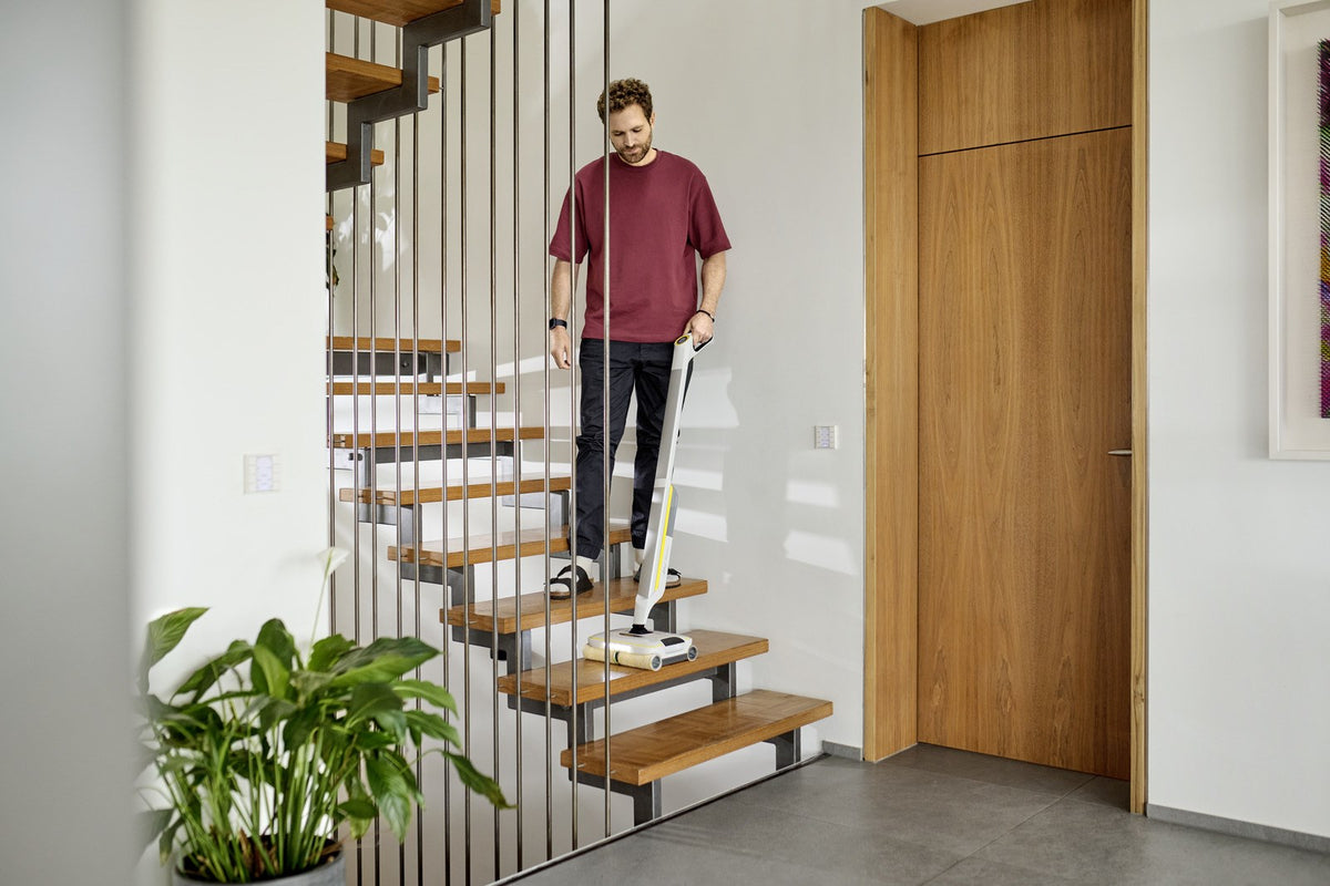 KARCHER FC 8 Smart Signature Line Electric Broom Battery Powered Bagless Silver, White, Yellow Model 1.055.-711.0