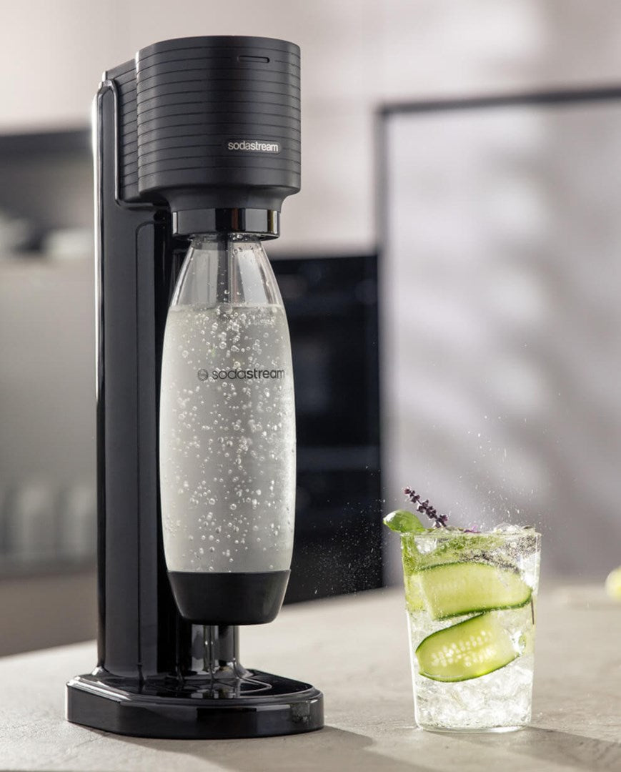 SodaStream Gaia Black Soda Maker 1 L Carbonating Bottle Included