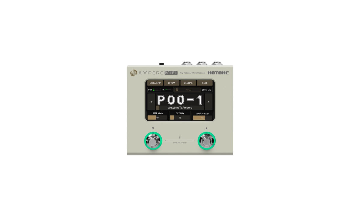 Hotone Ampero Mini (Vanilla) - Multi-Effect Guitar Pedal - Model HOTMP50VN