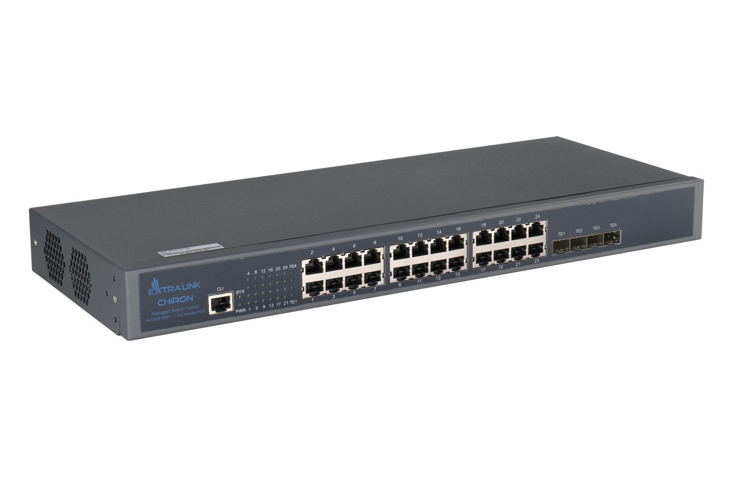 Extralink Chiron 24-Port Gigabit Switch with 4 SFP+ L3 Managed 24x RJ45 1000Mb/s