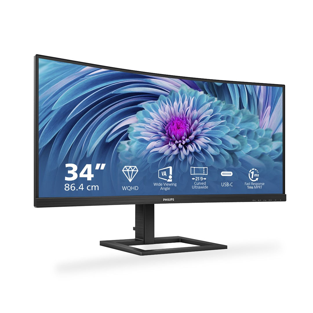 Warranty  month(s) | 346E2CUAE | 34    | VA | WQHD | 21:9 | 4 ms | 300 cd/m2 | Black | HDMI ports quantity 1 | 100 Hz