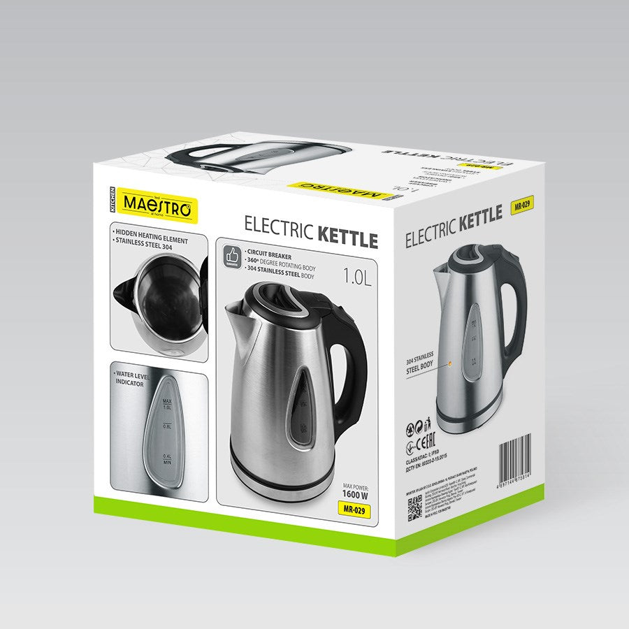 MAESTRO Electric Kettle MR-029NEW 1 L Stainless Steel 1600W