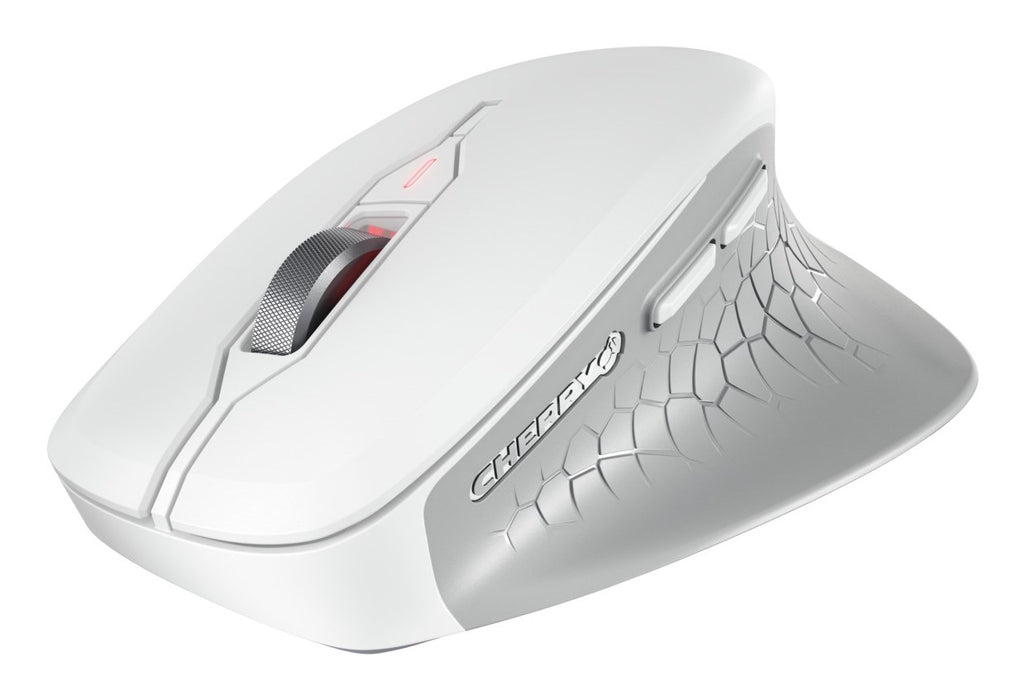CHERRY STREAM MOUSE COMFORT - Ergonomic Wireless Mouse, 6 Buttons, White/Grey (JW-8550-0)