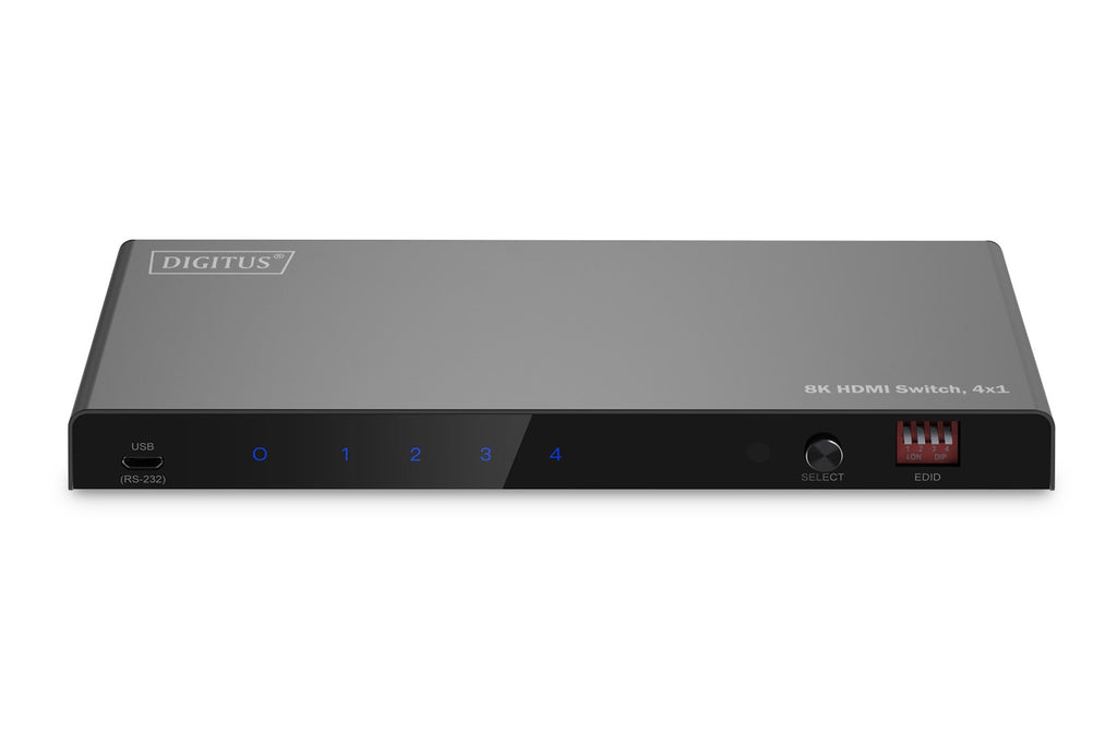 DIGITUS HDMI Switch 4x1 8K/60Hz HDR with Audio Extractor