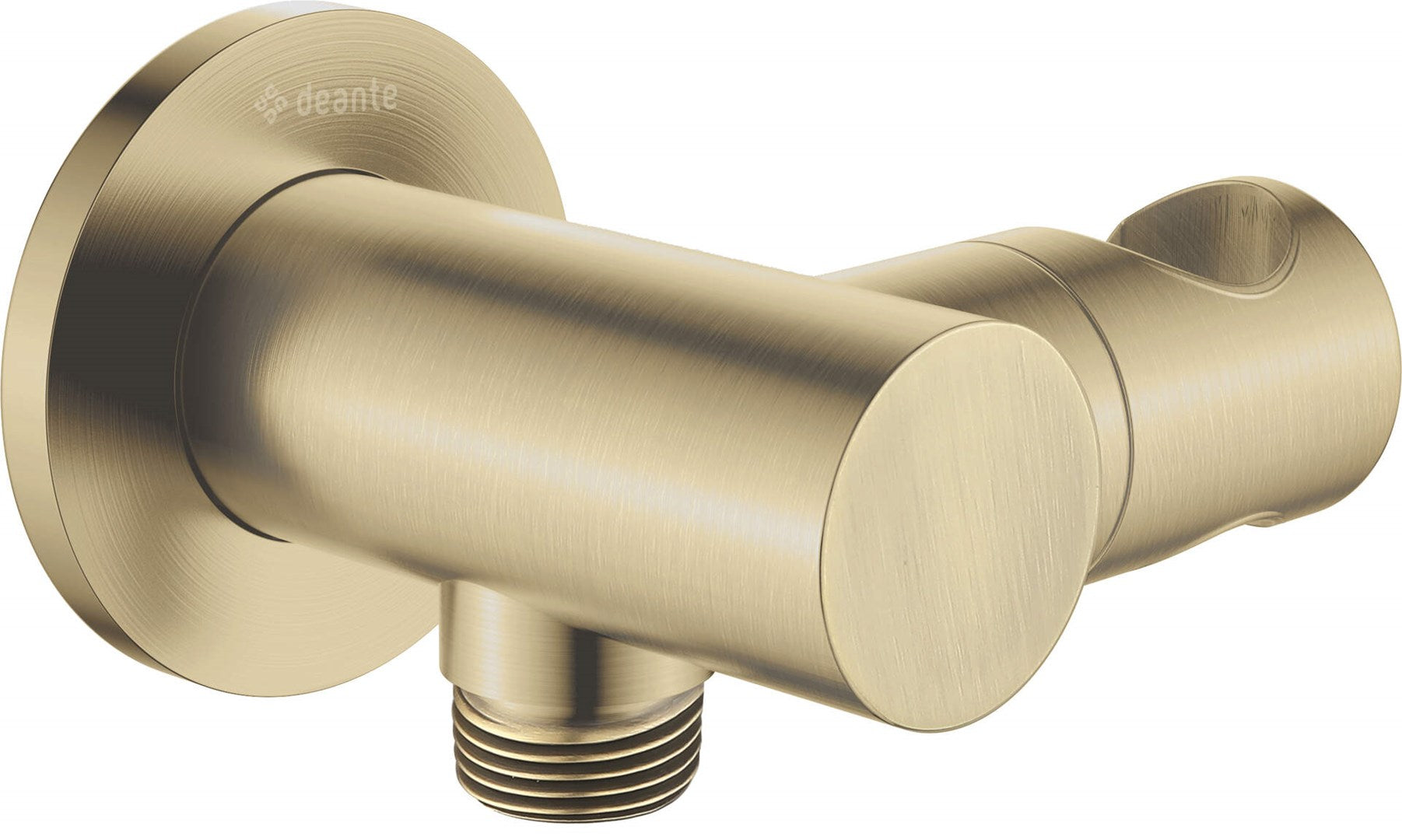 Round angled connector with handset holder