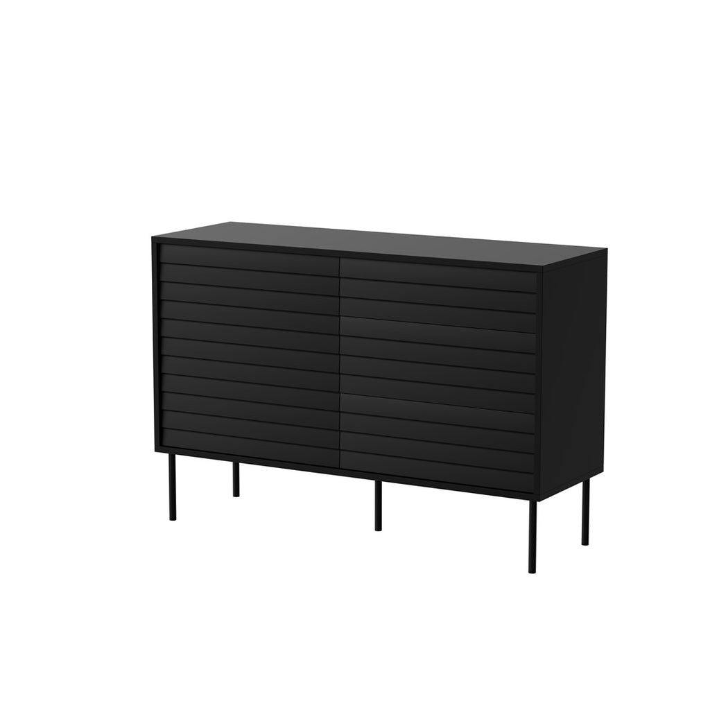 Cama CORTINA 1D3S Chest of Drawers 120x40x81 Black