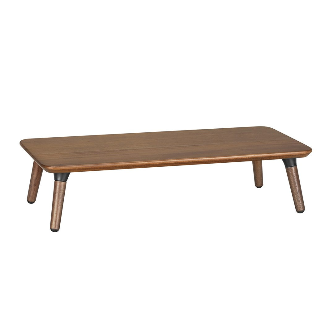 Maclean Wooden Monitor / Laptop Stand  (500x240x120mm)  black walnut  max. 20kg  MC-930