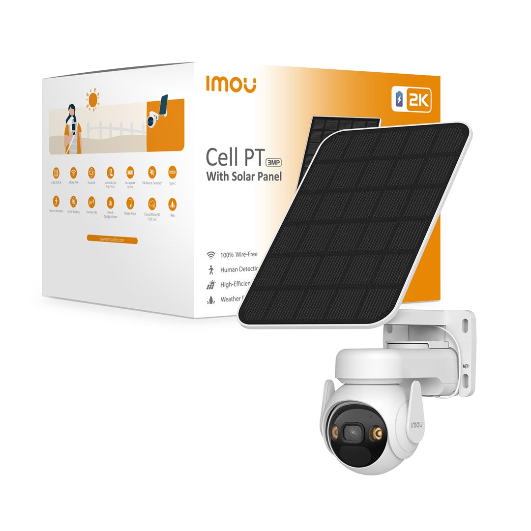 IMOU Cell PT Solar Kit Imou-KIT/IPC-K9EP-3T0WE/FSP12-TYPEC WLAN IP Überwachungskamera 2304 x 1296 Pixel