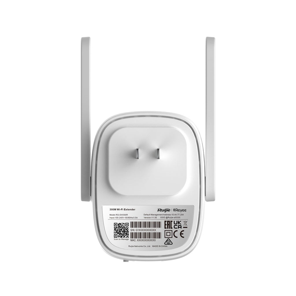 Ruijie Mesh Wi-Fi System RG-EW300R - 300 Mbit/s, 2.4 GHz, White