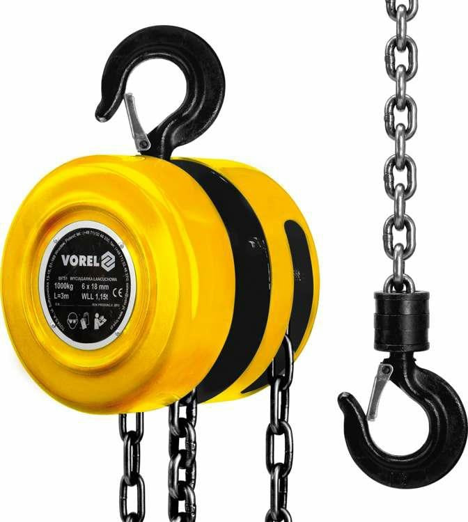 VOREL Chain Winch 1T 80751