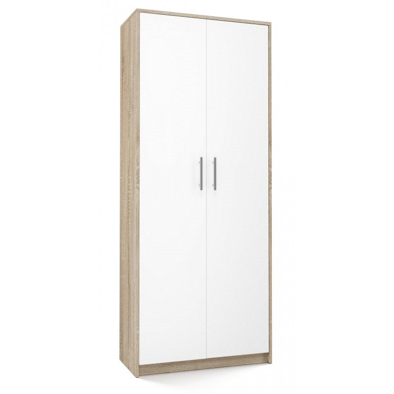 OLIV 2D Filing Cabinet 74x35x180 cm Sonoma/White