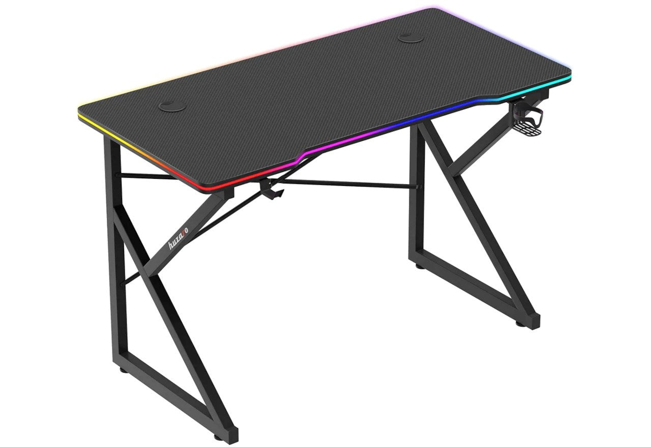 Huzaro Hero 1.7 RGB Gaming Desk - Solid Construction - Black